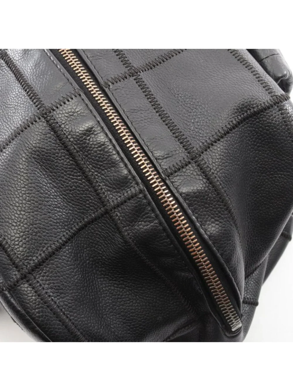 Chanel Handbag Choco Bar Black Caviar Leather